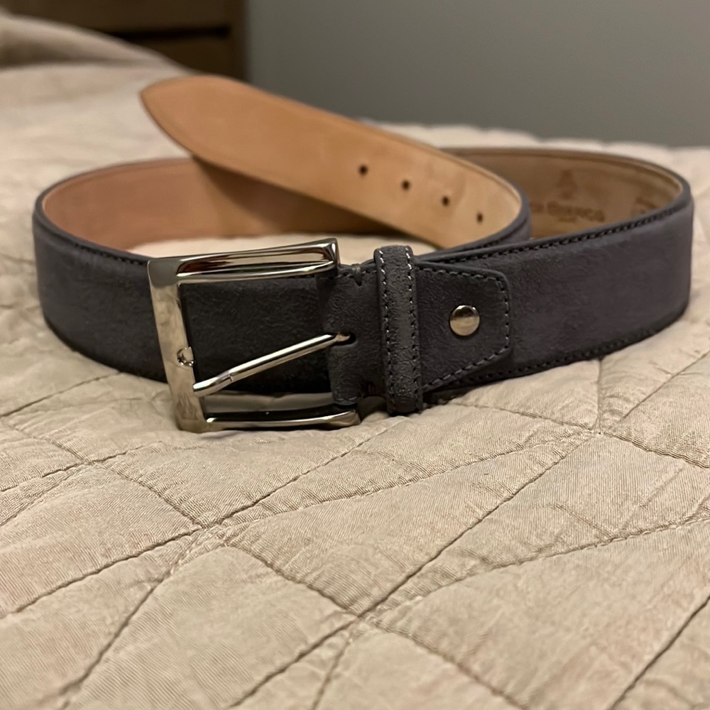 Di Bianco Suede Leather Belt